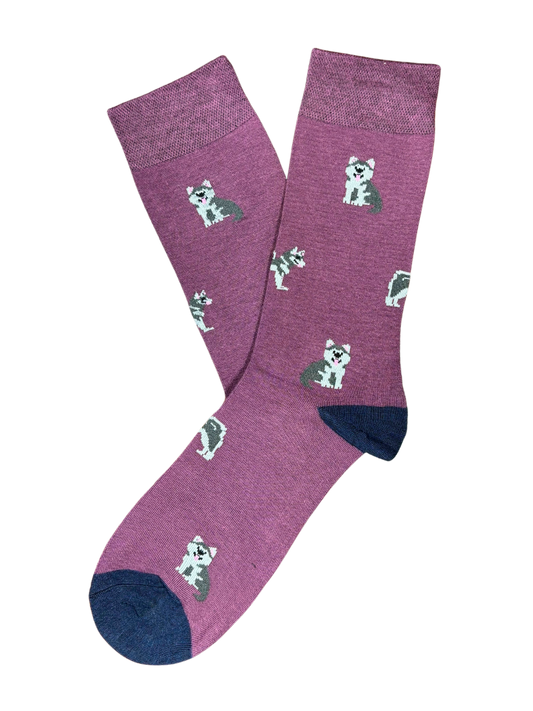 Calcetín Husky Burdeos