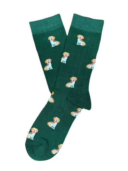 Calcetín Perrito Verde