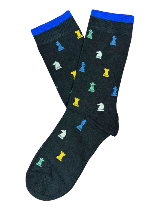 Calcetín Ajedrez Negro