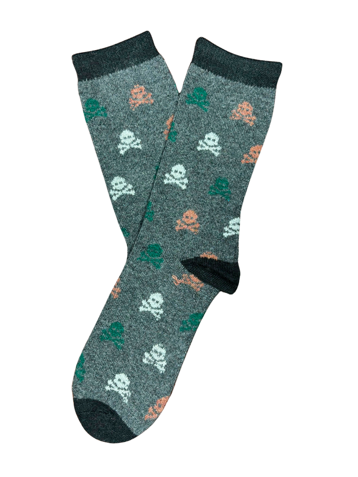 Calcetín Lana Skull Marengo