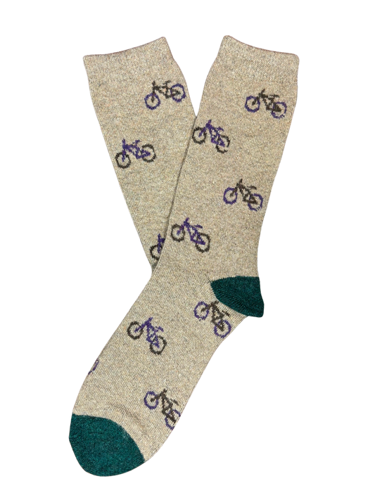 Calcetín Lana Bicis Camel