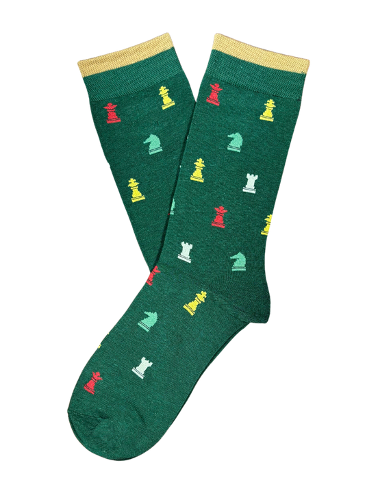 Calcetín Ajedrez Verde