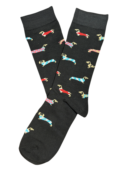 Calcetín Perrito Salchicha Negro