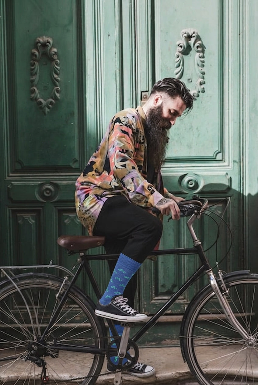 Calcetín Bicis Marino Verde